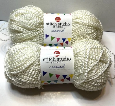 Lote /2 Stitch Studio Por Nicole Carousel-Marshmallow Crema Nuevo Foto 1 de 3