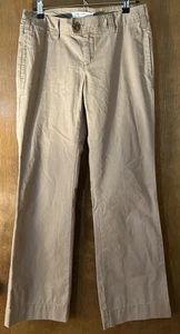Gap Pants Womens Size 6 Beige Favorite Khaki Trouser Flat Front Chino - Picture 1 of 5
