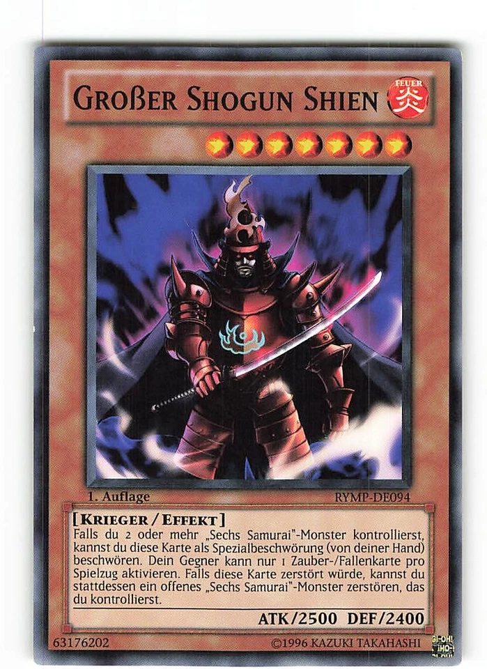 Yugioh GROßER SHOGUN SHIEN , rymp-de094 Common deutsch Near Mint 1. Auflage - Bild 1 von 2