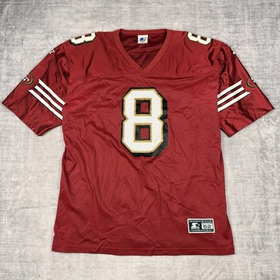 Camiseta de los San Francisco 49ers para hombre XL roja Steve Young #8 vintage años 90 starter NFL Foto 1 de 4
