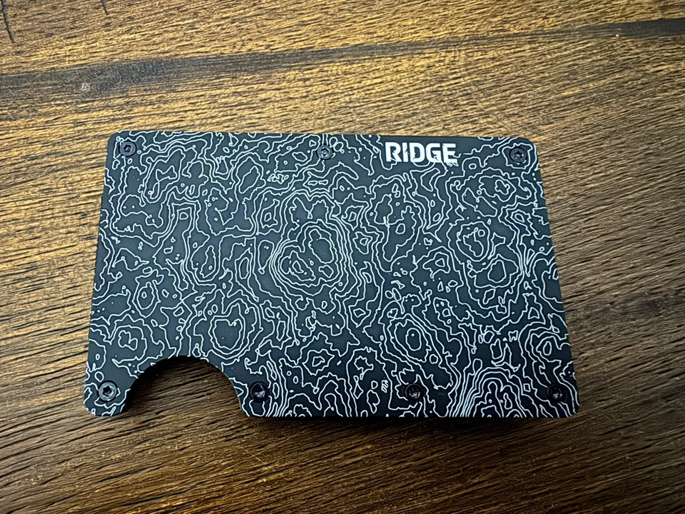 Cartera Ridge Mapa Topográfico Personalizada Edición Limitada RFID Nueva Envío Gratuito Foto 1 de 1