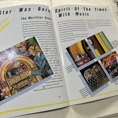 Fonógrafo original de fábrica Jukebox Wurlitzer One More Time Rock Around FLYER Foto 1 de 3