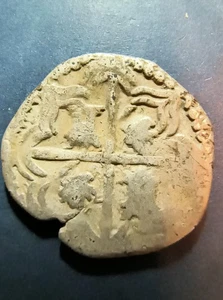 1600s 1 Reale Cob Spanish Colonial Silver Old Coin Pirate Era Mexico P Assayer - Picture 1 of 3