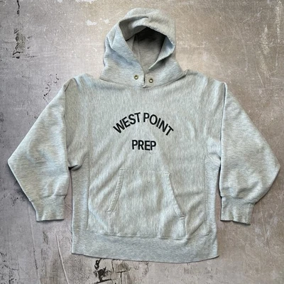 Vintage 80s Champion Reverse Weave Hoodie West Point Prep Military Marine Medium - Image 1 of 4