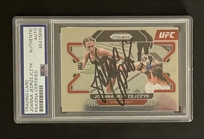Joanna Jedrzejczyk UFC Signed Prizm Trading Card PSA/DNA Slabbed Autographed 99 - Image 1 of 4