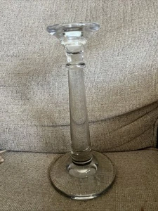 Antiker Heisey Kerzenständer Säulen 9 3/4" hoch groß Klarglas Glas schwer - Bild 1 von 9