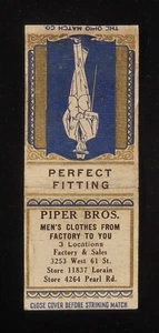 1930s Piper Bros Men's Clothes 3253 W 61 St 11837 Lorain Pearl Rd. Cleveland OH - Picture 1 of 2