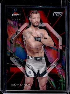 2024 Topps Finest UFC Nikita Krylov Black Refractor Common #4/25 - Picture 1 of 2