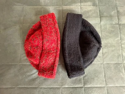 2 男式手工针织豆豆羊毛帽 — 第 1/4 张图片