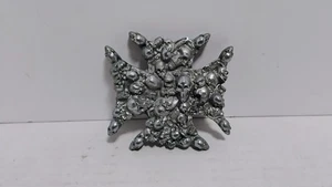 VINTAGE TOLLE AMERICAN PRODUCTS IRON CROSS SKULL BIKER GÜRTELSCHNALLE #4640 - Bild 1 von 5