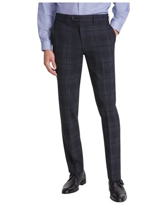 Pantalones de vestir Bar Iii para hombre ajustados 30/30 verde oscuro a cuadros Foto 1 de 2