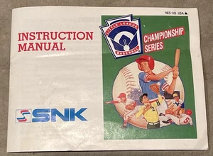 Nintendo Little League Baseball NES~SOLO MANUAL~Buen estado con pliegue/plegado - Imagen 1 de 3