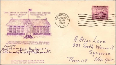 Scott 727 - 3 Cents Newburgh 1st Pancoast FDC Addressed Planty 727-29 - Image 1 of 2