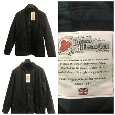 Mens Wax Jacket British Millerain Pure Cotton Ex High Street Store