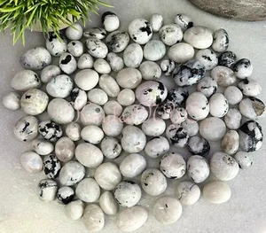 Wholesale Lot 2 Lbs Natural Rainbow Moonstone Tumble Crystal Healing Energy - Picture 1 of 4