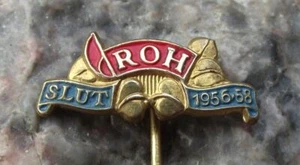 Antike Tschechoslowakei SLUT ROH Ausstellung Gewerkschaft Pin Anstecker 1956 - Bild 1 von 2