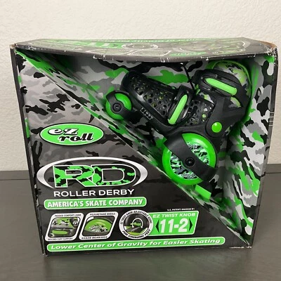Roller Derby EZ Roll Adjustable Camo Skate, Size 11-2 Medium (11-2) In The Box - Image 1 of 4