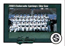 2001 Colorado Springs Sky Sox Team Issue #1 Team Photo - NM Baseball Card