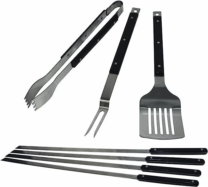 Grill Pro 7 peças conjunto de ferramentas de aço inoxidável novo incl. Espátula e pinça 49511 - Imagem 1 de 1