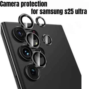Metal 9H HD Glass Camera Protector for Samsung Galaxy S25 Ultra Alloy Lens Rings - Picture 1 of 21
