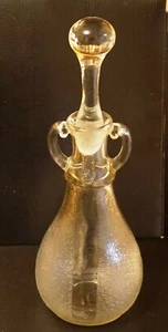Vintage Hazel Atlas Glass 2-Handled Wine Decanter with Ground Glass Stopper ! - Picture 1 of 12
