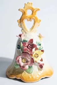 Vintage Flower Bell Unique 3-D decor figurine sculpture ceramic pastel PR-1A - Picture 1 of 6