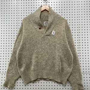 Cambridge Dry Goods Wool Shawl Knit Sweater Youth XL Brown Fits 23x22.5 - Picture 1 of 13
