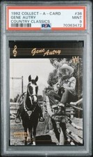 1992 Collect-A-Card Country Classics #36 GENE AUTRY Western Actor Singer PSA 9