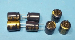 Condensatore, radiale, 100UF, 50VDC, Matsushita Panasonic, cavi di taglio per OEM (50 pezzi) - Foto 1 di 4