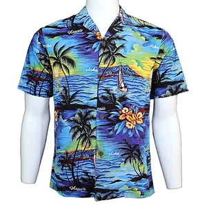 Royal Hawaiian Creations Shirt Aloha Hawaii Island Palm Tree Mens Medium - Picture 1 of 15