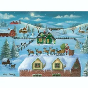 Rompecabezas Bits and Pieces; A Visit From Santa; Cindy Mangutz; 1000 piezas - Imagen 1 de 2