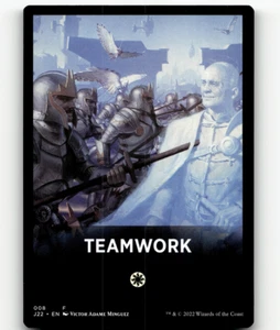 MTG Teamwork Theme Card Jumpstart 2022 Token - Picture 1 of 1