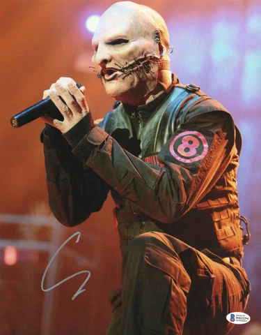 COREY TAYLOR SIGNED AUTOGRAPH 'SLIPKNOT' 'STONE SOUR' 11X14 PHOTO BECKETT 121 Cover