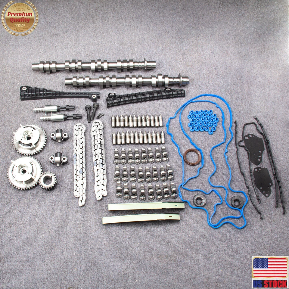 Camshafts Timing Chain Lifters Rocker Arms Fit 5.4L Triton 3V Ford F150 Lincoln - Image 1 of 4