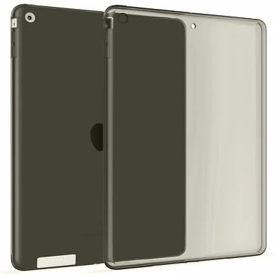 Transparent Étui Silicone Coque Housse Cover pour Apple iPad 2, 3, 4 en Noir - Photo 1/4