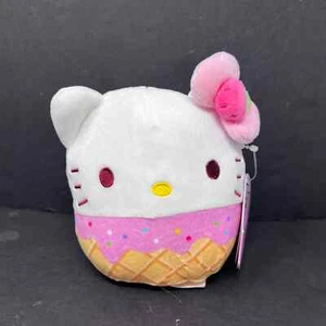 Squishmallow Hello Kitty 5" Plush Ice Cream Sprinkles Strawberry Bow New NWT - Picture 1 of 9