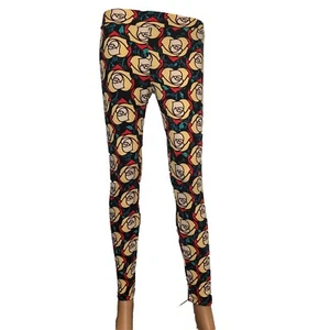 LULAROE DISNEY OS One Size BEAUTY AND THE BEAST ROSES HEARTS Leggings  EUC - Picture 1 of 2