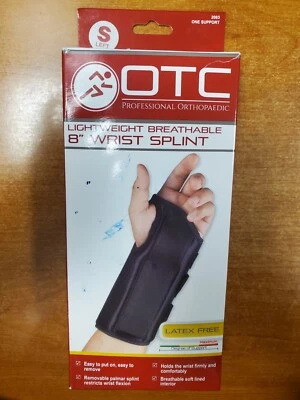 OTC Wrist Splint 8-Inch Lightweight Breathable Small LEFT Hand  E12C - Image 1 of 4