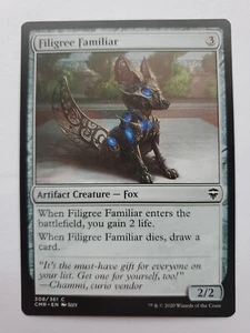 MTG Magic The Gathering Card Filigree Familiar Artifact Creature Fox Commander L - Picture 1 of 2