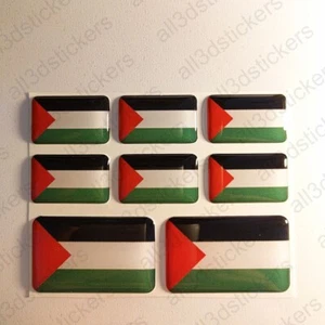 Aufkleber Palästina Flagge 3D Gedomt Fahne 3D Kfz-Aufkleber Rechteckig - Bild 1 von 3
