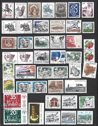Sweden  Lot of 44 stamps Cover