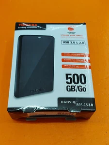 ⭐️⭐️⭐️⭐️⭐️ Toshiba 500GB Canvio Basics 3.0 External Hard Drive HDTB105XK3AA - Picture 1 of 6