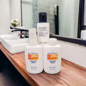 1 Avon Eye Makeup Remover Lotion + 2 Avon Skin-So-Soft Anti-Itch Refill Sprays - Picture 1 of 13