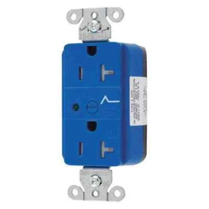 HUBBELL SNAP5362S SNAPCONNECT 20A Duplex Receptacle 125VAC 5-20R Blue - Picture 1 of 6