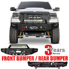 For 2019-2020-2021-2022 Dodge RAM 1500 /Rebels Steel Front Rear Bumper w/ LEDs Toyota Hilux