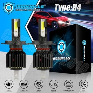 H4 9003 HB2 LED Headlight Bulbs Kit High Low Dual Beam Super Bright 6000K White - Picture 1 of 12