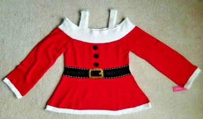 Suéter Xhilaration Papá Noel Hombro Frío Navidad Grande Nuevo con Etiquetas Foto 1 de 4
