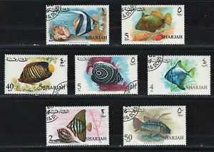 SHARJAH Very Fine Mint Stamps Set. Fish #2 - Picture 1 of 2