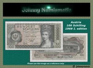 Austria 100 Schilling 1969 UNC - 1. Edition - Picture 1 of 3