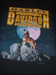 Vintage 90's Harley Davidson Wolf Logo T Shirt 1993 Sz XL  Montgomery Alabama - Picture 1 of 7